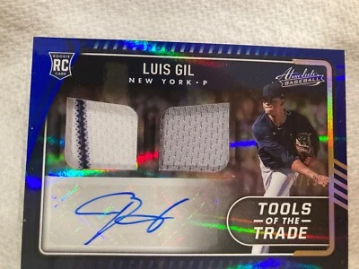 2022 Absolute Panini Tools of the Trade JERSEY AUTO Spectrum Blue Luis Gil /75 - Image 1 of 3