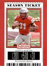 2019 Panini Contenders Draft Picks Collegiate Ticket Blue Foil Austin Ekeler