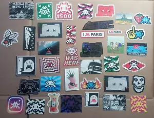 RARE INVADER Space Station Stickers Full Set 38 stickers + 1 prototype - Picture 1 of 2