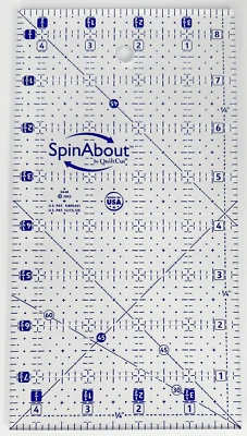 Quilting Ruler "Spin About" by Quiltcut 4.5" x 8.5 rectangle quilting ruler NEW - Image 1 of 2