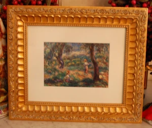 VINTAGE 1980'S FRAMED AUGUSTE RENOIR COLOR PRINT OF "BLUE LANDSCAPE 1915" - Picture 1 of 24