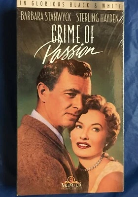 CRIME OF PASSION-VHS-BRAND NEW-BARBARA STANWYCK-RAYMOND BURR-STERLING HAYDEN - Image 1 of 2