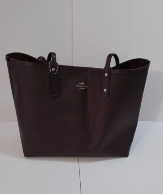 COACH F37878 DEER SPOT PRINT REVERSIBLE RASPBERRY CITY TOTE  WITH POUCH - Image 1 of 4