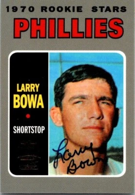 2001 Topps Archives LARRY BOWA Philadelphia Phillies AUTO Insert - Image 1 of 2