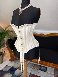 1890 antique corset, corset ancien, ancienne, antikes Korsett - Bild 1 von 19