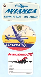 (3) Columbia Tag & Airline Gepäck Etikett & ID TAG CO - 29, Avianca M, Sehr guter Zustand - Bild 1 von 1