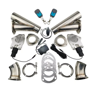 57mm Elektrisch Doppel Auspuff Absperr klappen Set Y-Pipe mit Fernst.,manuell - Image 1 of 4