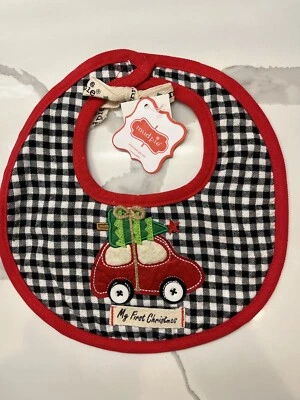 Babero Mud Pie Baby My First Christmas NUEVO NUEVO CON ETIQUETAS Foto 1 de 3