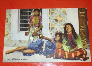 CPA TUNISIE n° 706 - Fillettes Arabes .Lehner & Landrock.tunis NUDE seins nus - Imagen 1 de 2