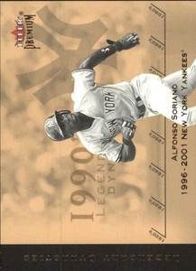 2002 (YANKEES) Fleer Premium Legendary Dynasties Gold #36 Alfonso Soriano /300 - Picture 1 of 2