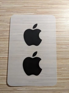 Apple Sticker, Black, Large, 2 Count - Picture 1 of 1
