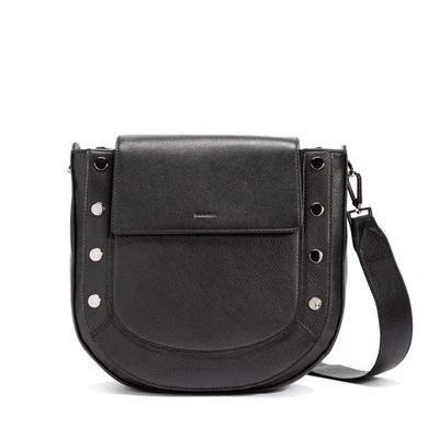 Hammitt Kayce Saddle Bag Black/Gunmetal Purse handbag crossbody - Image 1 of 4