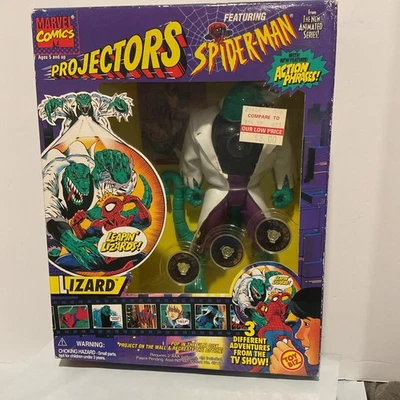 Marvel Comics Spider-Man Projectors Action Figure The LIZARD 9" Toy Biz VTG NIP Foto 1 de 4