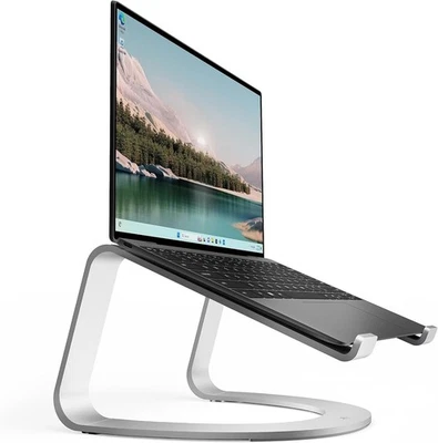 Twelve South Curve SE Laptop & MacBook Stand Aluminium Ergonomic Cooling-Silver - Image 1 of 4