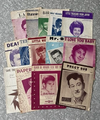 Mixed Bundle Of Sheet Music, 1960’s Various Artists. Buddy Holly, Elvis, J O’K - image 1 of 4