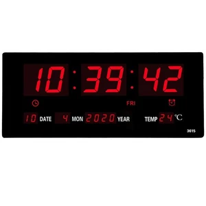 Reloj de pared/calendario digital LED de gran tamaño de 14,1 pulgadas pantalla grande con interior... - Imagen 1 de 7