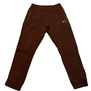 Nike Sportswear Sweatpants Brown Mens Medium Swoosh Joggers Ankle Cuff White Tag - Picture 1 of 12