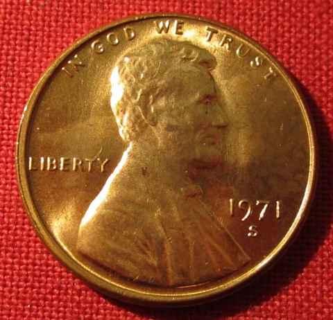 1971 S Lincoln Memorial Cent - Uncirculated - Red - Actual Coin in Photo  (1994) Cover