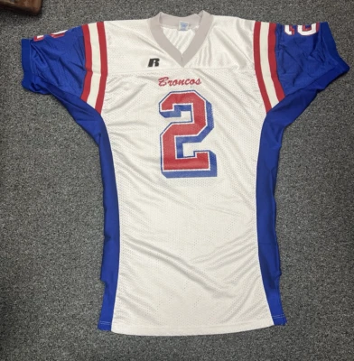 Vintage Russell Football Jersey #2 White Mesh Practice High School USA Size 40 - Image 1 of 4