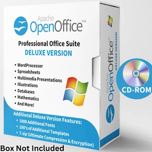 Open Office Software Suite for Windows-Word Processing Home Student - Deluxe CD - Picture 1 of 9