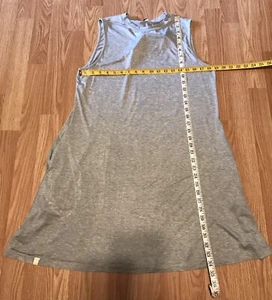 Simply Southern Women Size L Solid Casual Crew Neck Sleeveless Gray Dress T20 - Picture 1 of 7