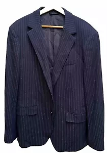 Bonobos 42R Slim Fit Blue Pinstripe Italian Fortex Cotton Blazer, NWOT - Picture 1 of 5