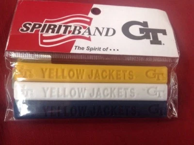 Georgia Tech Chaquetas Amarillas Bandas Bailarinas Pulseras Pulseras Paquete de 3 ¡Nuevo! Foto 1 de 2