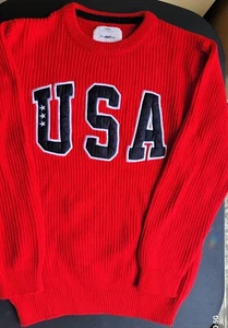 ZARA KIDS USA BRIGHT RED SWEATER SIZE 10 EX COND BOYS GIRLS UNISEX - Picture 1 of 4
