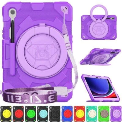 Heavy Duty Shockproof Rotating Stand Case Cover For Samsung Galaxy Tab S9 FE  - Image 1 of 4