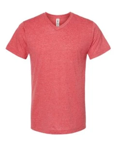 Tultex 207 Mens Short Sleeve Moisture Polyester V-Neck New Arrival Fit T-Shirt - Picture 1 of 11