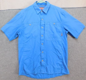Simms Shirt Mens M Blue Button Up Performance Fishing Lightweight Vented - Picture 1 of 17