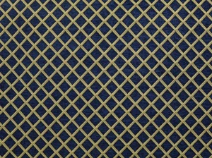Upholstery Chenille Navy Diamond Drapery home fabric by the yard  57" Wide - Picture 1 of 1