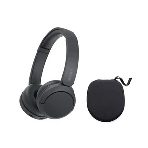 Sony WHCH520 Wireless Bluetooth On Ear Headset Black with Hard Case - Picture 1 of 8