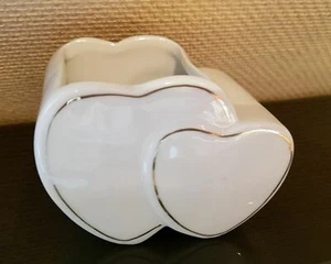 Blumenvase oder Blumenübertopf 2 Herzen - Bild 1 von 1