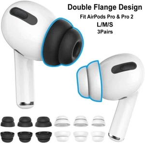 Puntas de oreja de doble brida para Airpods Pro/Pro 2 segunda generación 3 pares S/M/L - Imagen 1 de 10