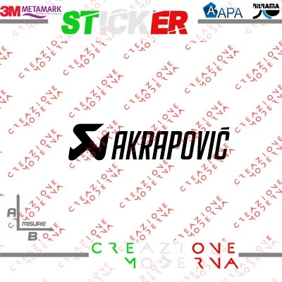 ADESIVO STICKER AKRAPOVIC MISURE PERSONALIZZATE - Immagine 1 di 2