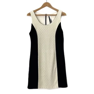 Kensie Women’s Size Large Birch Combo Lace Inset Colorblock Sheath Ponte Dress - Picture 1 of 12