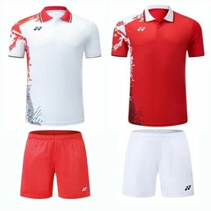 New Men's Tops table tennis Clothes badminton T-shirt +shorts - Picture 1 of 11