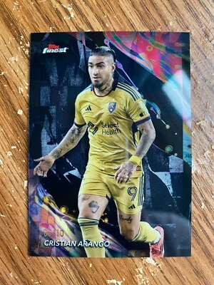 2024 Topps Finest MLS Cristian Arango Black Refractor 6/10 Uncommon #101 - Image 1 of 2