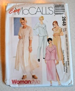McCall's WomanStyle Pattern #2648 Dress Duster Uncut Size KK 28W-32W Bust 50-54 - Picture 1 of 5