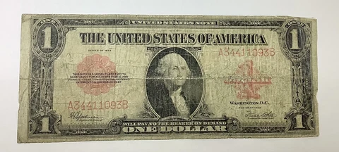 1923 $1 Red Seal United States Legal Tender Note - Scarce! Cover