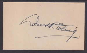 Daniel A. Poling (1864-1968), American Brethren Clergyman, signed 3x5 card - Picture 1 of 2