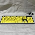 Große helle leicht zu sehende Tastatur gelb großer Druck Briefschlüssel/Lernen neu ohne Karton