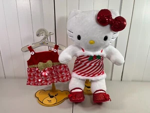 🎄Build A Bear Weihnachtsmotiv weiß Hello Kitty Plüsch mit NEUEN Outfits & Schuhen 🎄 - Bild 1 von 12