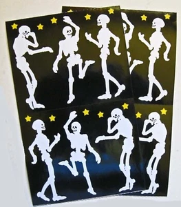 Mrs Grossman Vintage Two 4x6" Sticker Sheets 'Skeletons' (c-1992) - Picture 1 of 1