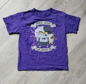 Nintendo Splatoon Shirt Youth M Only Judd Can Judge Me Purple Short Sleeve Crew - Picture 1 of 10