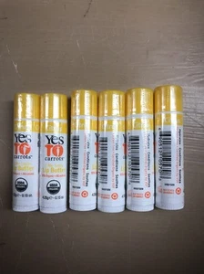 LoT Of 6 Yes To Carrots All-Natural Lip Butter Balm CITRUS READ DISCONTINUED - Picture 1 of 2