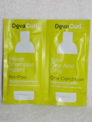 DevaCurl Never SHAMPOO Again No-Poo & Your One Only CONDITIONER 1 oz/30mL New - Image 1 of 2