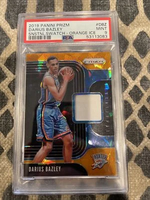 2019 Panini Prizm Darius Bazley Sensational Swatches Orange Ice #SS-DBZ PSA9 - Image 1 of 2