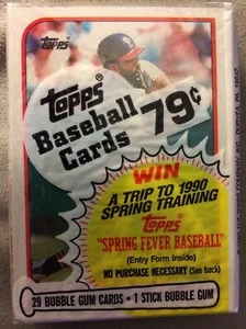 1989 Topps Baseball Card Cello Pack Ivan Calderon (Top) Dan Quisenberry (Back) - Picture 1 of 2